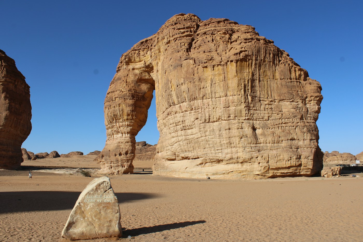 Elephant Rock’s sandstone arch in AlUla