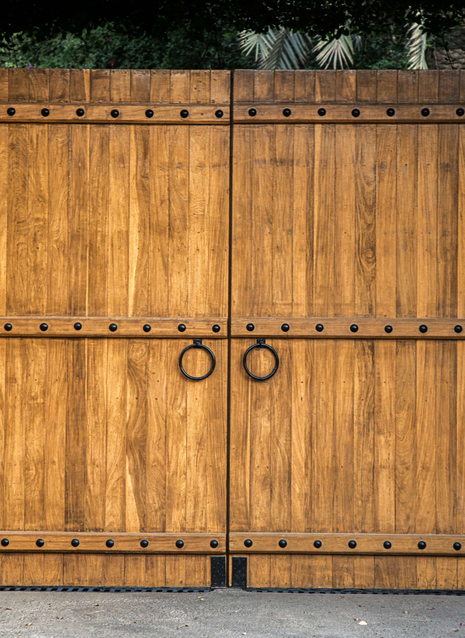 A traditional wooden gate in Diriyah