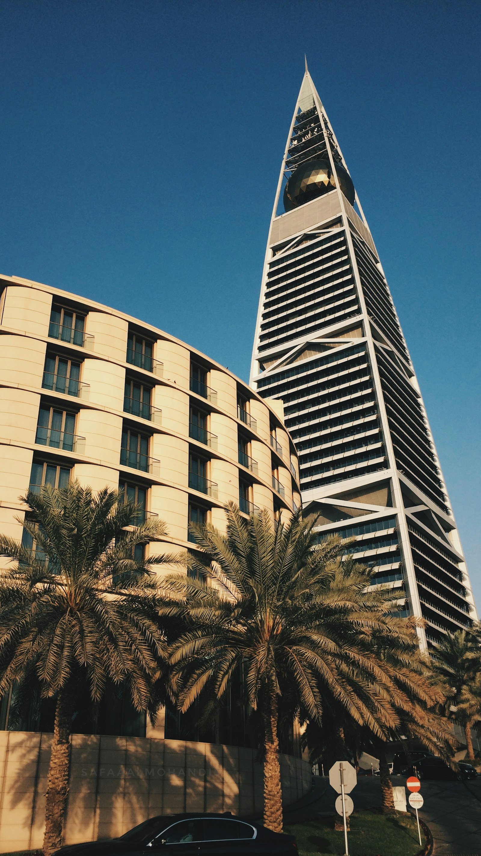 Al Faisaliah Tower in Riyadh with its distinctive sphere
